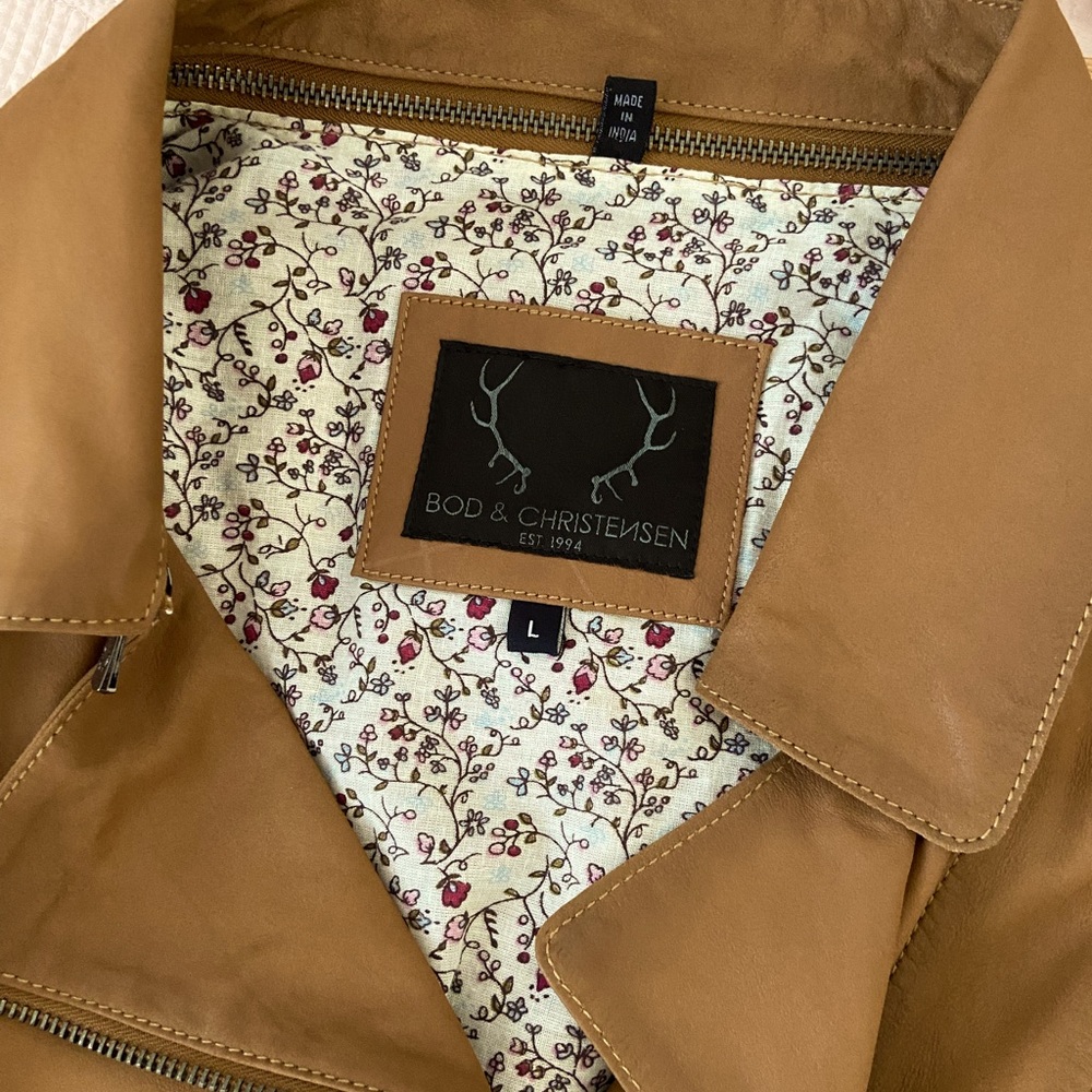 Leather MOTO Jacket, Soft Mixed Media ⭐️ GORGEOUS - Picture 4 of 15